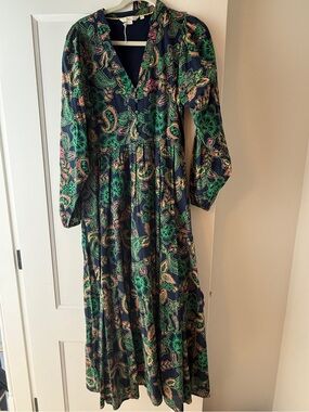 Boden | Dresses | Boden Una Linen Embroidered Maxi Dress Floral Garland  Ivory 6p | Poshmark